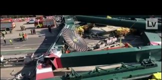 Контейнеровоз MSC снес кран в испанском порту Валенсия