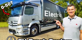 Автоблогеры устроили тест-драйв электрогрузовика eActros и назвали его невероятно простым в управлении