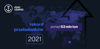 Порт Гданьск в 2021 г. перевалил 53,2 млн тонн грузов. Это рекорд в истории порта