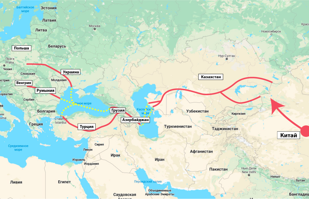 Транскаспийский маршрут не может полностью заменить коридор из Китая через Россию и Беларусь в Европу 1