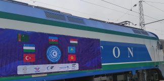 Первый грузовой поезд по железнодорожной линии из Турции прибыл в Узбекистан через Иран и Туркменистан